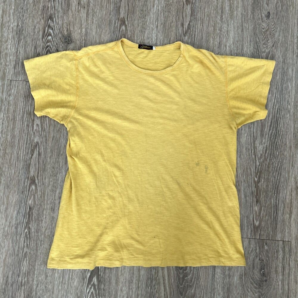 Mister Freedom Sportsman Stanley T Shirt Size L Yellow Single Stitch As Is READ